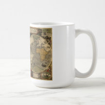 Carte de Jodocus Hondius 1595 du monde Mugs