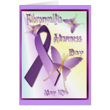 Carte de jour de conscience de fibromyalgie