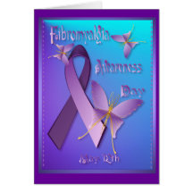 Carte de jour de conscience de fibromyalgie