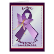 Carte de jour de conscience de fibromyalgie de sou