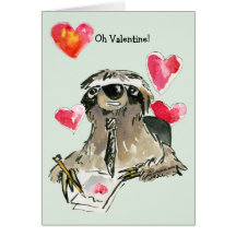 Carte de jour de Valentines de paresse de bande de