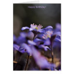 Carte de joyeux anniversaire avec la fleur bleu-vi
