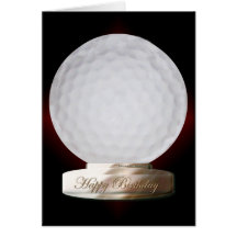 Carte de joyeux anniversaire de boule de golf