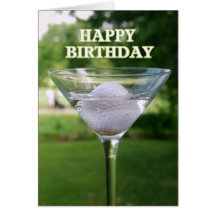 Carte de joyeux anniversaire de boule de golf de M