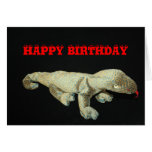 Carte de JOYEUX ANNIVERSAIRE de jouet de lézard