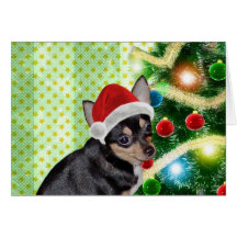 Carte de Joyeux Noël d'ange de Mickey de chiwawa d