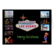 Carte de Joyeux Noël de bande de Las Vegas