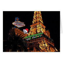 Carte de Joyeux Noël de Las Vegas avec la souris m