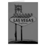 Carte de Joyeux Noël de Las Vegas rétro