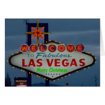 CARTE de JOYEUX NOËL de signe de Las Vegas