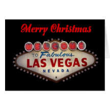 Carte de Joyeux Noël de signe de Las Vegas
