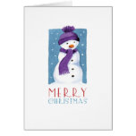 Carte de Joyeux Noël du bonhomme de neige | Person