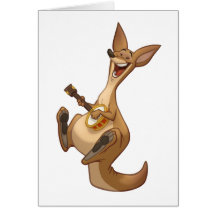 Carte de kangourou de Banjo-Strummin' (blanc à l'i