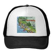 Carte de la Californie Casquettes