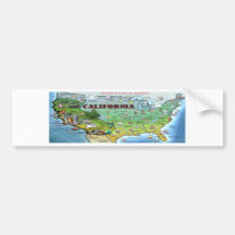 Carte de la Californie Etats-Unis Adhésifs Pour Voiture