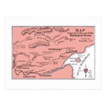 Carte de la carte postale de rivière de bien-aimé