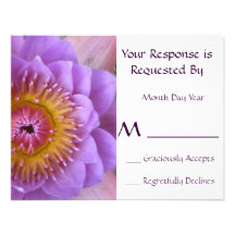 Carte de la fleur de Lotus RSVP Invitation