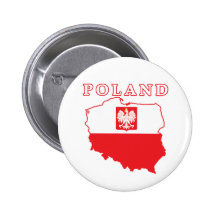 Carte de la Pologne avec Eagle Pin's Avec Agrafe