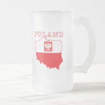 Carte de la Pologne avec Eagle Tasse