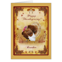 Carte de la Turquie de bon thanksgiving de frère