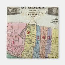 Carte de la ville de St Louis Aimant