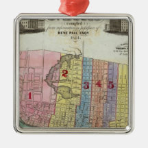 Carte de la ville de St Louis Ornement