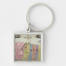 Carte de la ville de St Louis Porte-clé