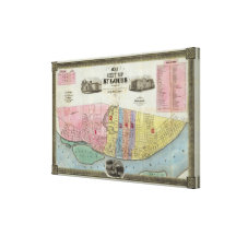 Carte de la ville de St Louis Toile Tendue