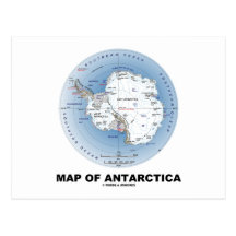 Carte de l'Antarctique (géographie) Carte Postale