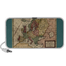 Carte de l'antiquaire 1721 de l'Europe par la poul Haut-parleurs Notebook