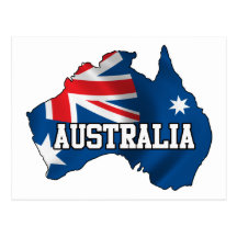 Carte de l'Australie Carte Postale