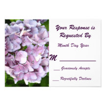 Carte de l'hortensia RSVP Faire-parts