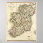 Carte de l'Irlande Posters