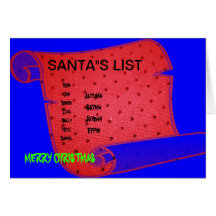 Carte de liste de s de Père Noël "