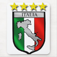carte de l'Italie de drapeau de l'Italie de boucli Tapis De Souris