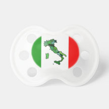 Carte de l'Italie et du drapeau italien Tétine Pour Bébé