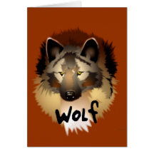 Carte de loup gris