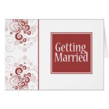 Carte de mariage florale de remous