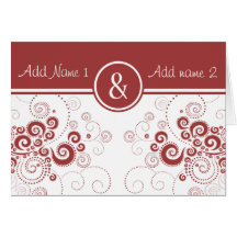 Carte de mariage florale de remous 2