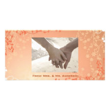 Carte de mariage personnalisable à la mode de phot cartes de vœux avec photo