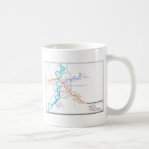 Carte de métro de Roma Tasse À Café