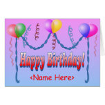 Carte de modèle de joyeux anniversaire