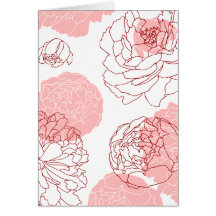 Carte de motif de pivoine