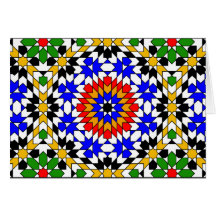 Carte de motifs géométrique islamique