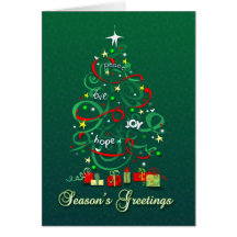 Carte de Noël - arbre 2 de Joyeuses Fêtes