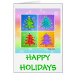 Carte de Noël - arbres de Noël d'art de bruit