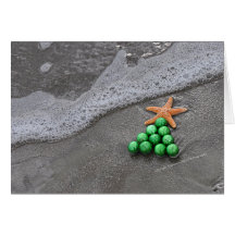 Carte de Noël chic de plage