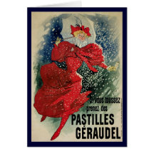 Carte de Noël d'affiche de Nouveau d'art