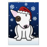 Carte de Noël de bull-terrier de Kawaii