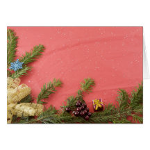 carte de Noël de coin de branche de sapin